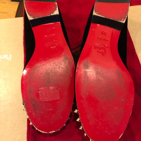 Christian Louboutin gold spikes beatiful loafers good pre own condition 39 - Picture 10 of 15